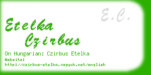 etelka czirbus business card